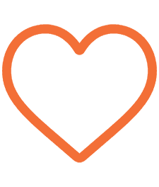 Orange heart icon